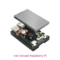 Raspberry Pi 4 LCD 3.5 Inch Touch Display with ABS Case  Cooling Fan Kit